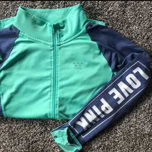 Vs pink full zip nwot large